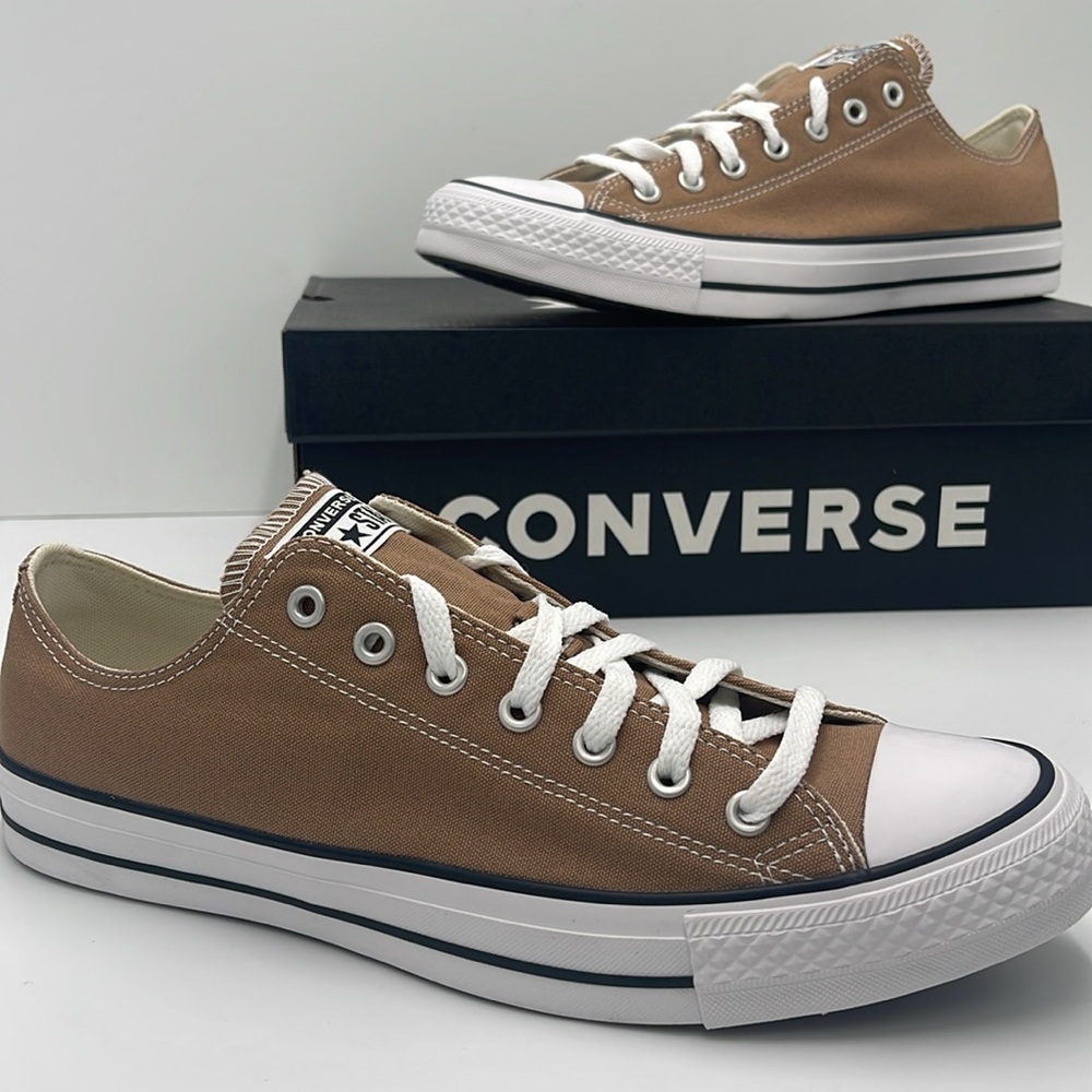 Converse Men’s Brown and White Chuck Taylor All Star Low-Top Sneaker - Hot Tea - Picture 14 of 16